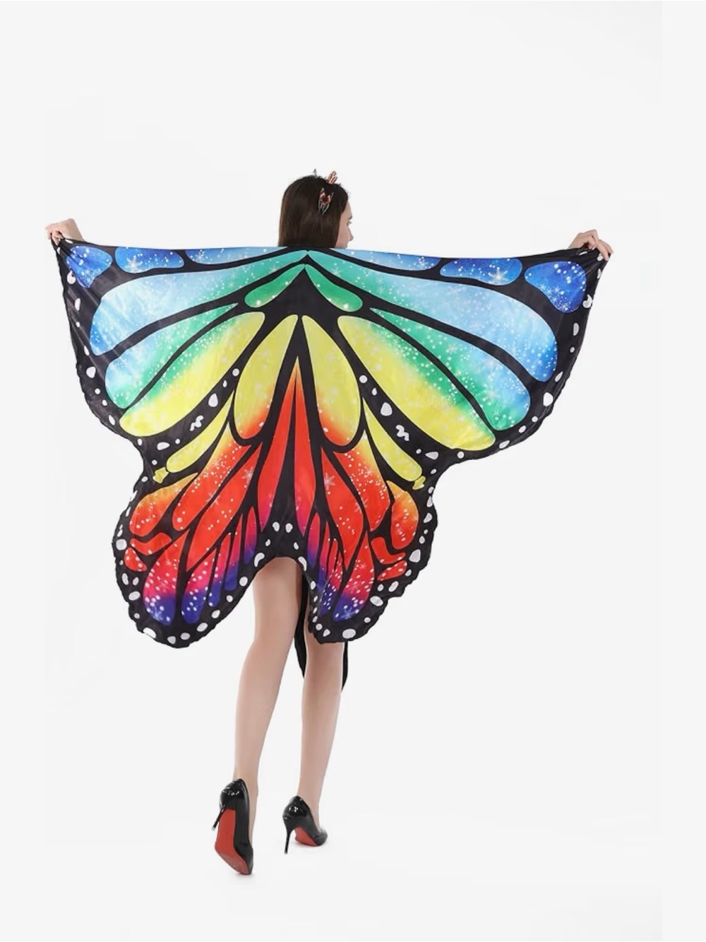 Butterfly Costume for Adult Butterfly Wings Halloween Colorful Wings Costumes Fu - Picture 5 of 5